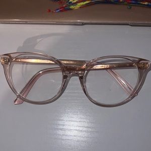 Clear pink Dior eyeglasses